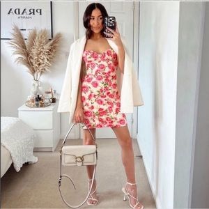 New Zara | Floral Print Corset Style Dress